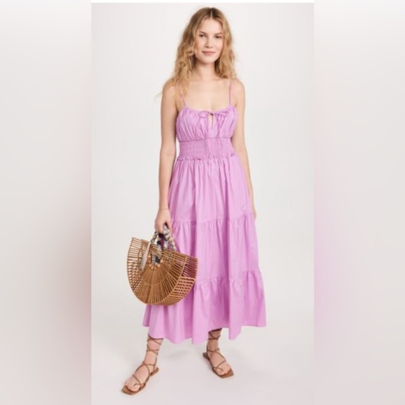 Wayrf Histetia Pink Maxi Tier Dress in size small - Picture 1 of 7